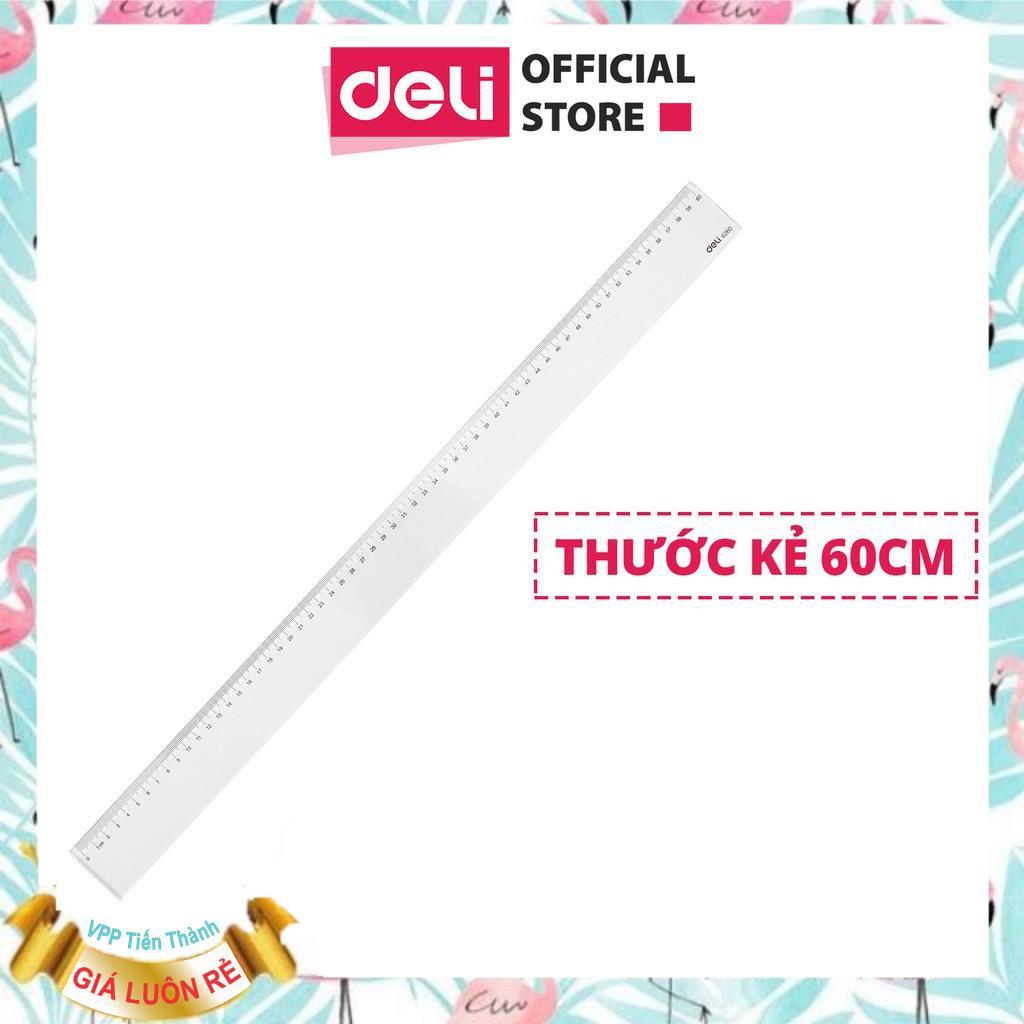 Thước kẻ 60cm Deli E6260, trong suốt