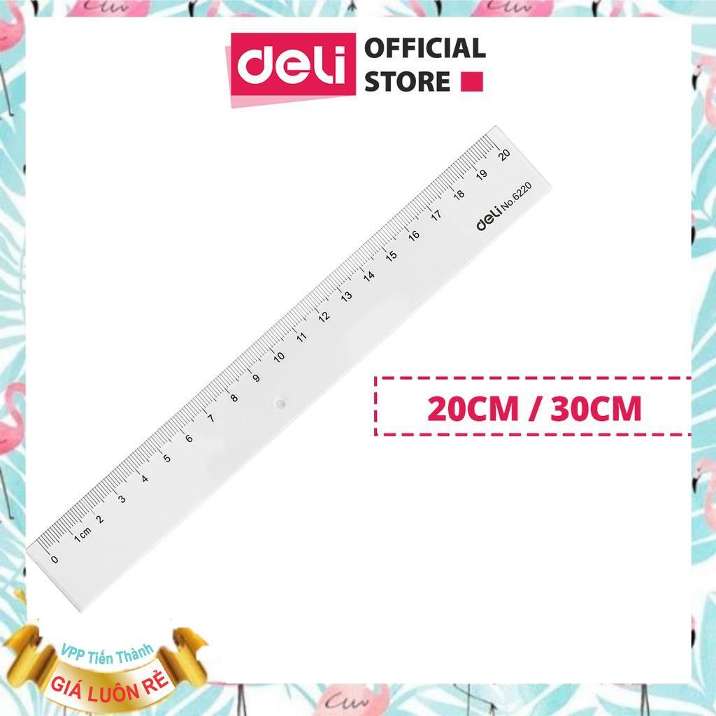 Thước kẻ cứng trong suốt - 20cm - Deli E6220 (Deli 6220)