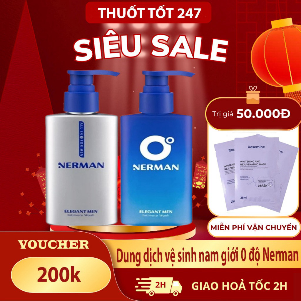 Dung dịch vệ sinh nam giới Nerman hương nước hoa 100ml THUOCTOT247