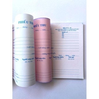 Phiếu thu 2 liên khổ 13x19cm ( 100 tờ )