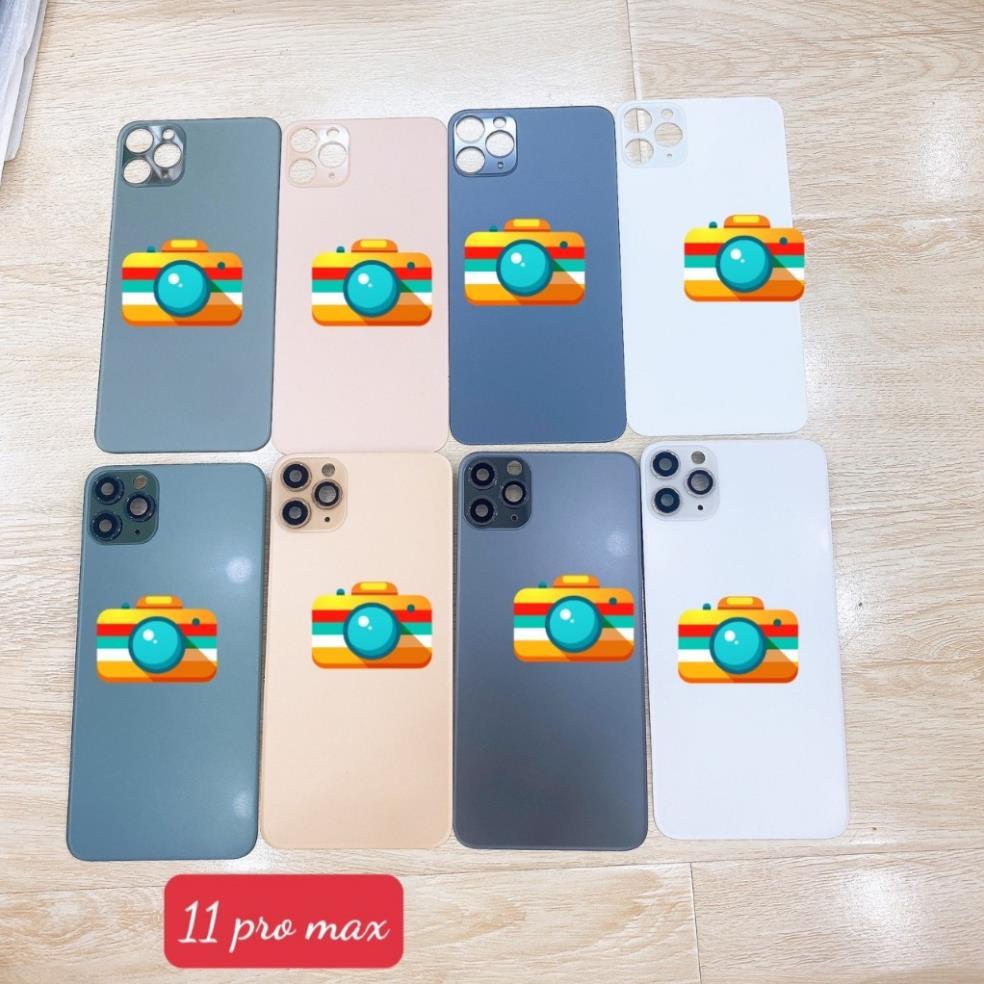 11 PRO MAX CÓ LENS - Lưng vỏ dùng cho máy iphone 11 pro max có kính camera ngoài, nắp pin 11 pm có l