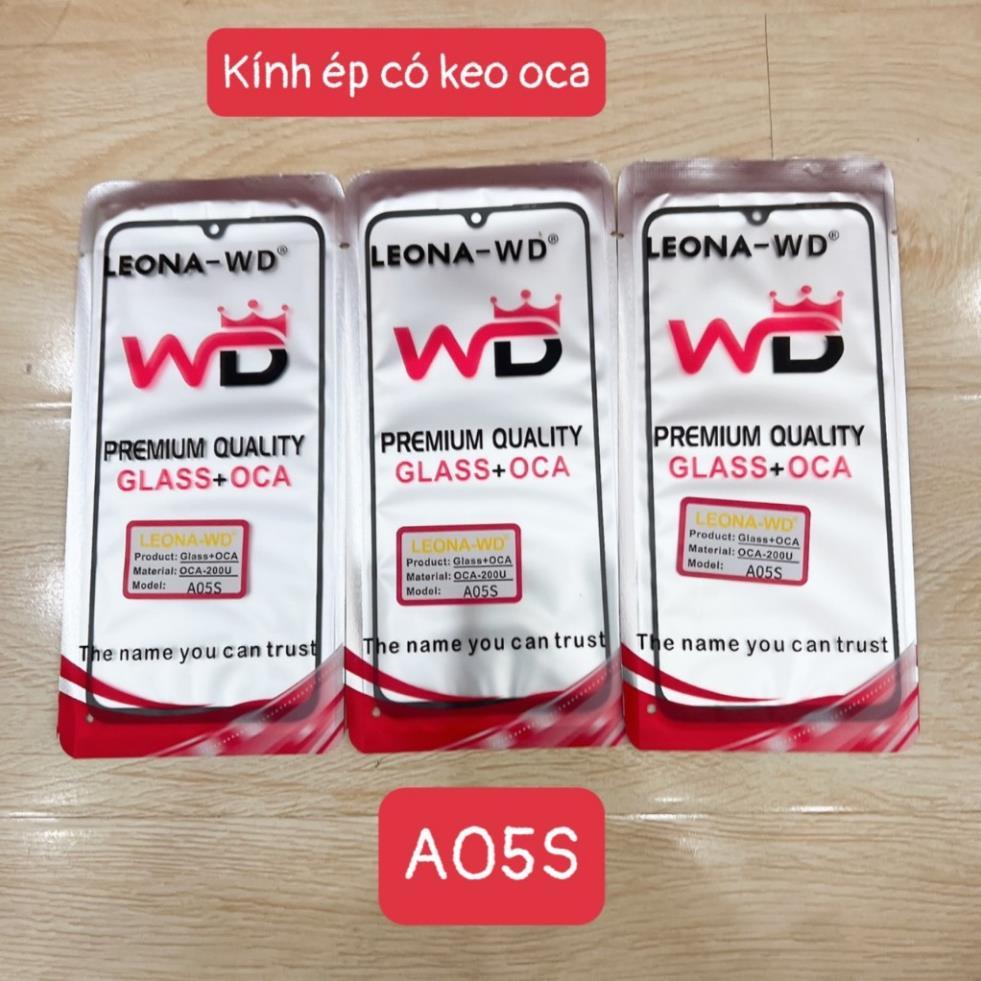 Kính samsung a05s, kính ép màn hình có keo oca, kính ép liền keo sam sung a057, SM-A057F, SM-A057F/D