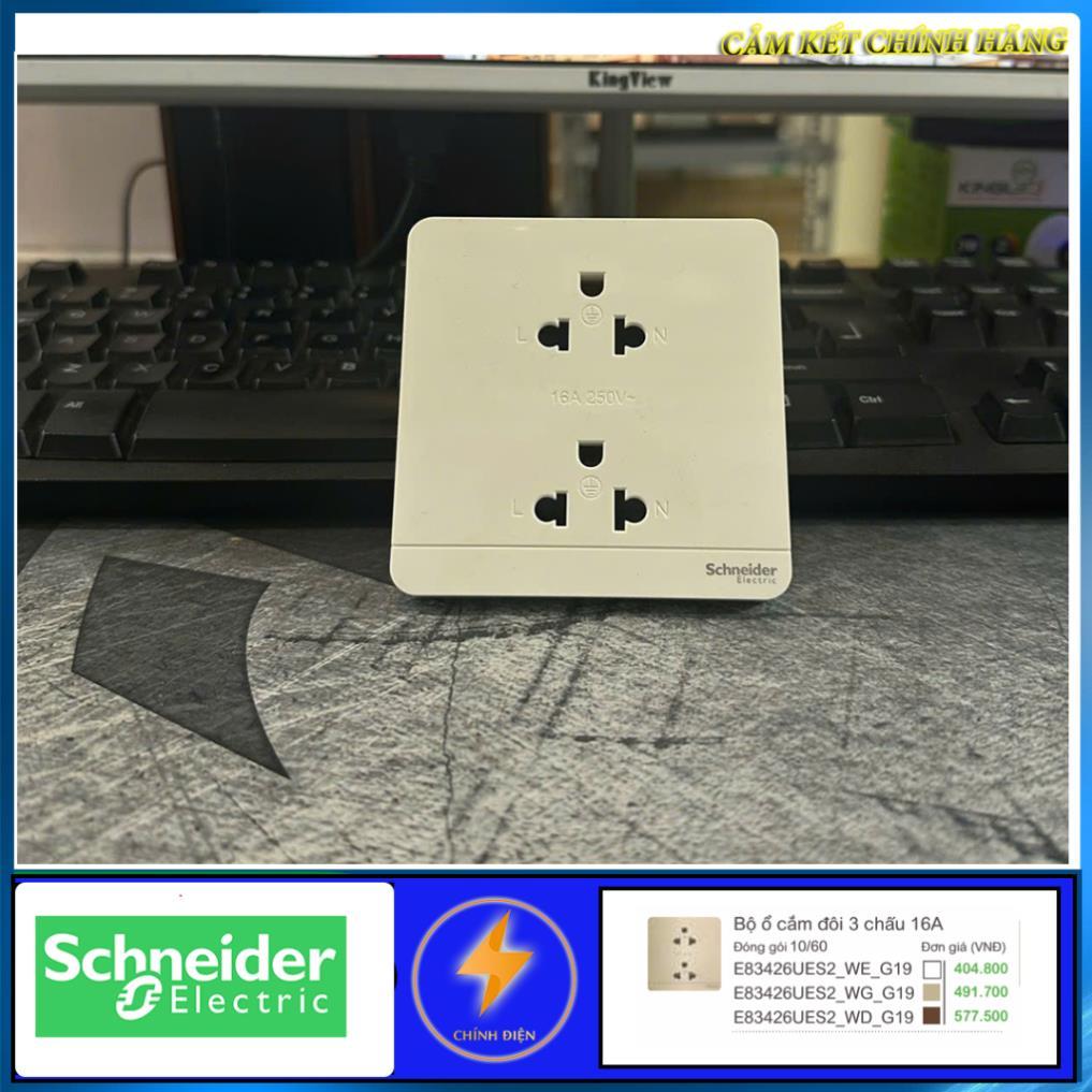 Bộ ổ cắm đôi 3 chấu,2 chấu AVATARON Chính hãng schneider