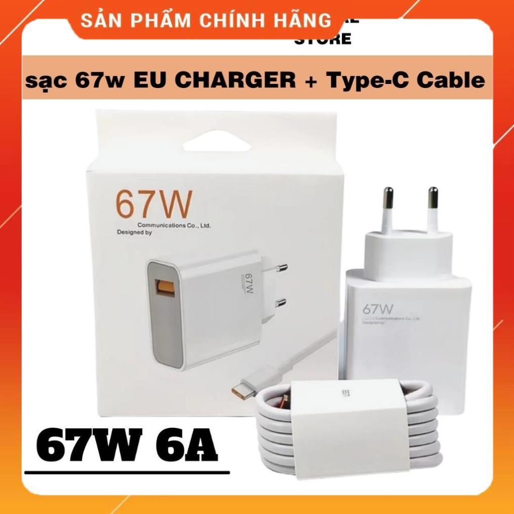 Bộ sạc nhanh 67w Zin mi dây sạc type C có Mi turbo Charge 67w max chất lượng tốt,dùng cho mọi loại m