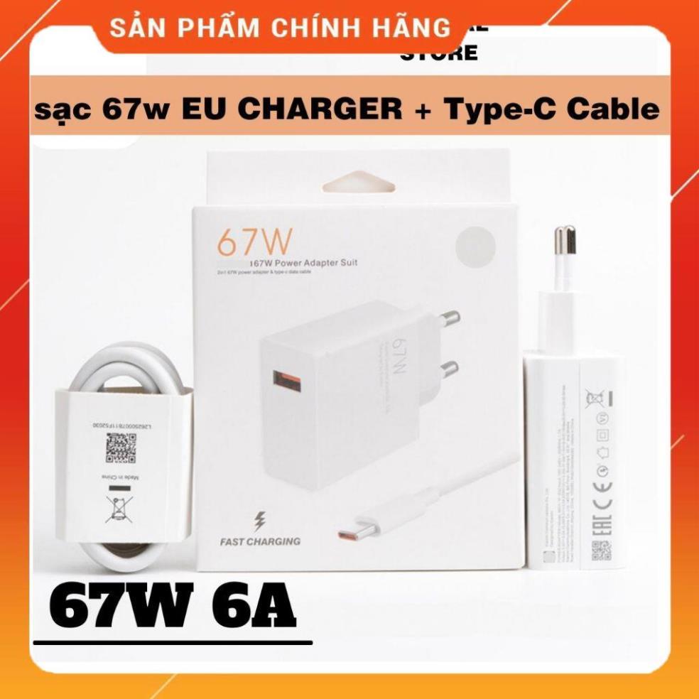 Bộ sạc nhanh zin mi 67w 33w chuẩn Mi Turbo Charge-67w max dùng cho mọi điện thoại sạc ổn định an toà