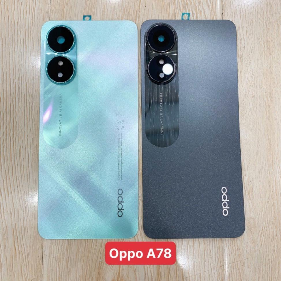 Lưng vỏ oppo a78 4g, lưng nhựa có viền kính camera ngoài, viền lens CPH2565