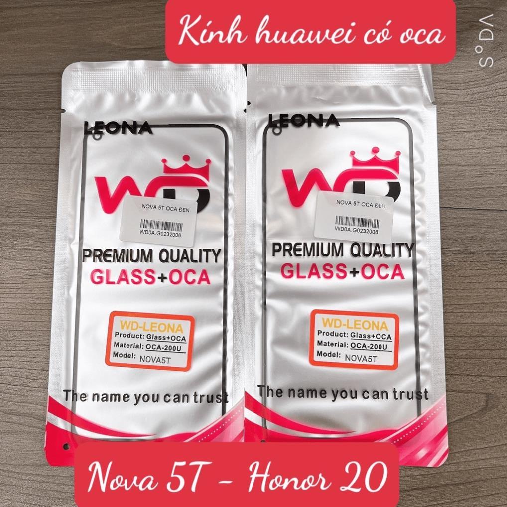 Kính huawei nova 5t, kính ép màn hình có keo oca honor 20, YAL-L21,YAL-L61,YAL-L71,YAL-L61D, YAL-L21