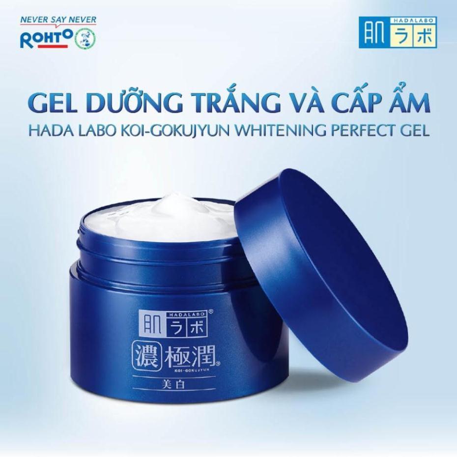 [HỎA TỐC] Kem dưỡng trắng dạng gel Hada Labo Koi-Gokujyun Whitening Perfect Gel 50g