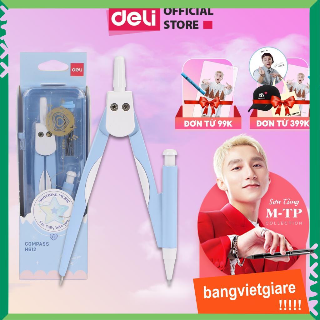 Bộ Compa, eke, chì bấm 7 dụng cụ Deli 610 (H610 / EH610) - PB Sơn Tùng