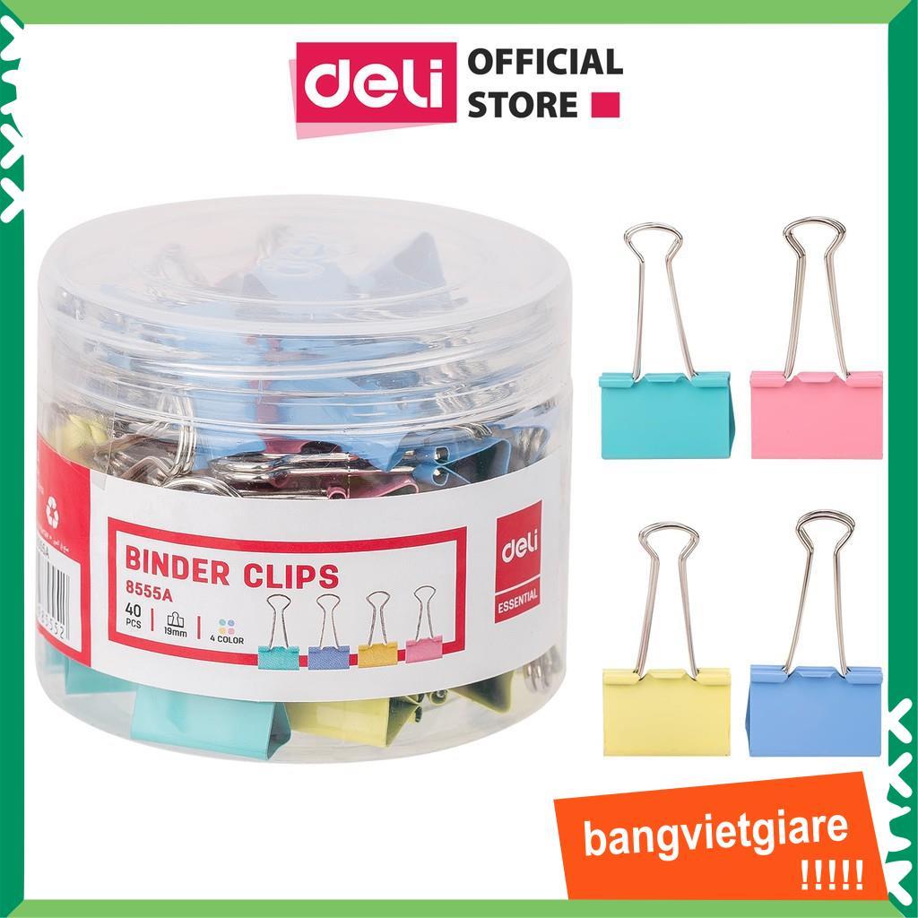 Kẹp bướm 19mm Deli E8555A - 40 chiếc/hộp