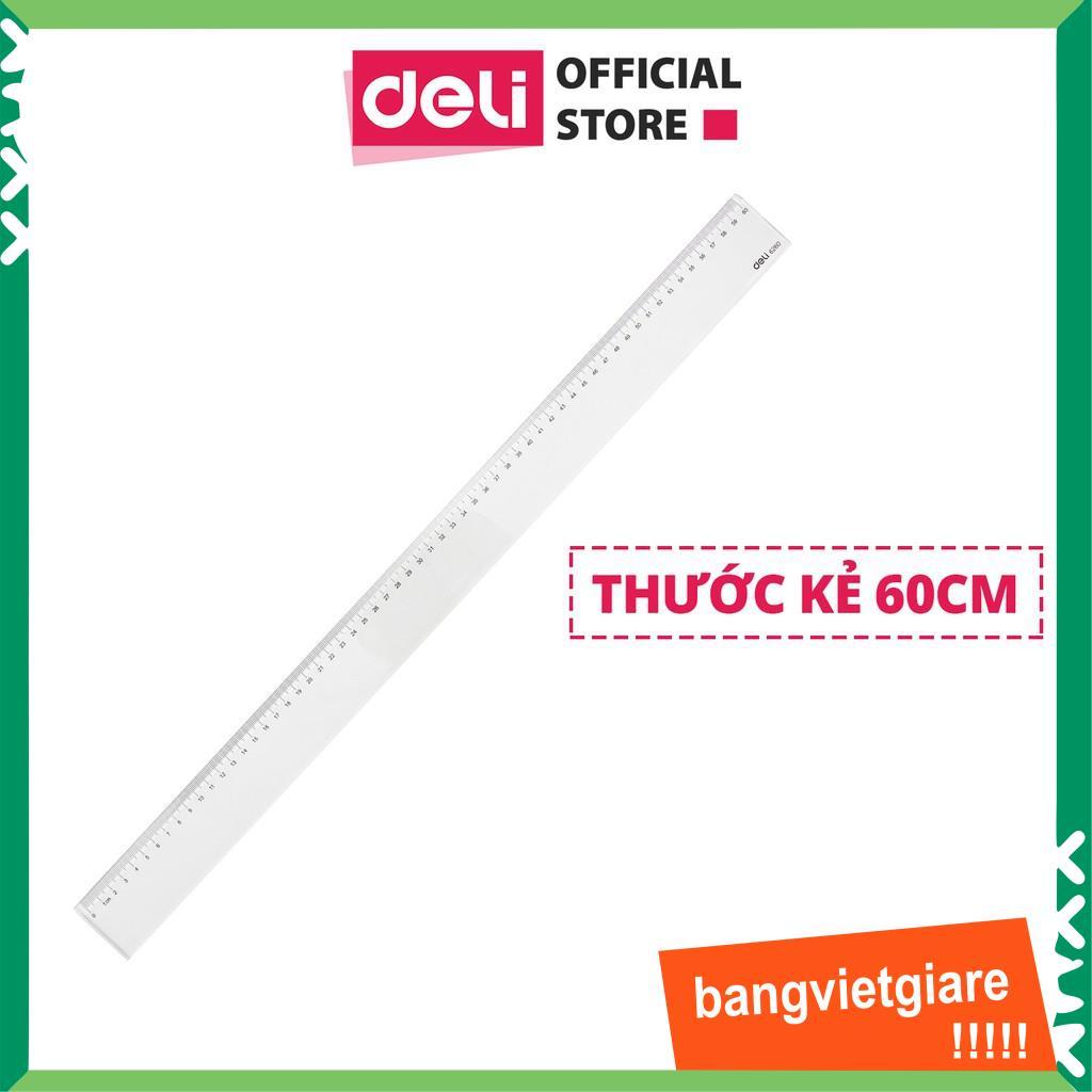 Thước kẻ 60cm Deli E6260, trong suốt