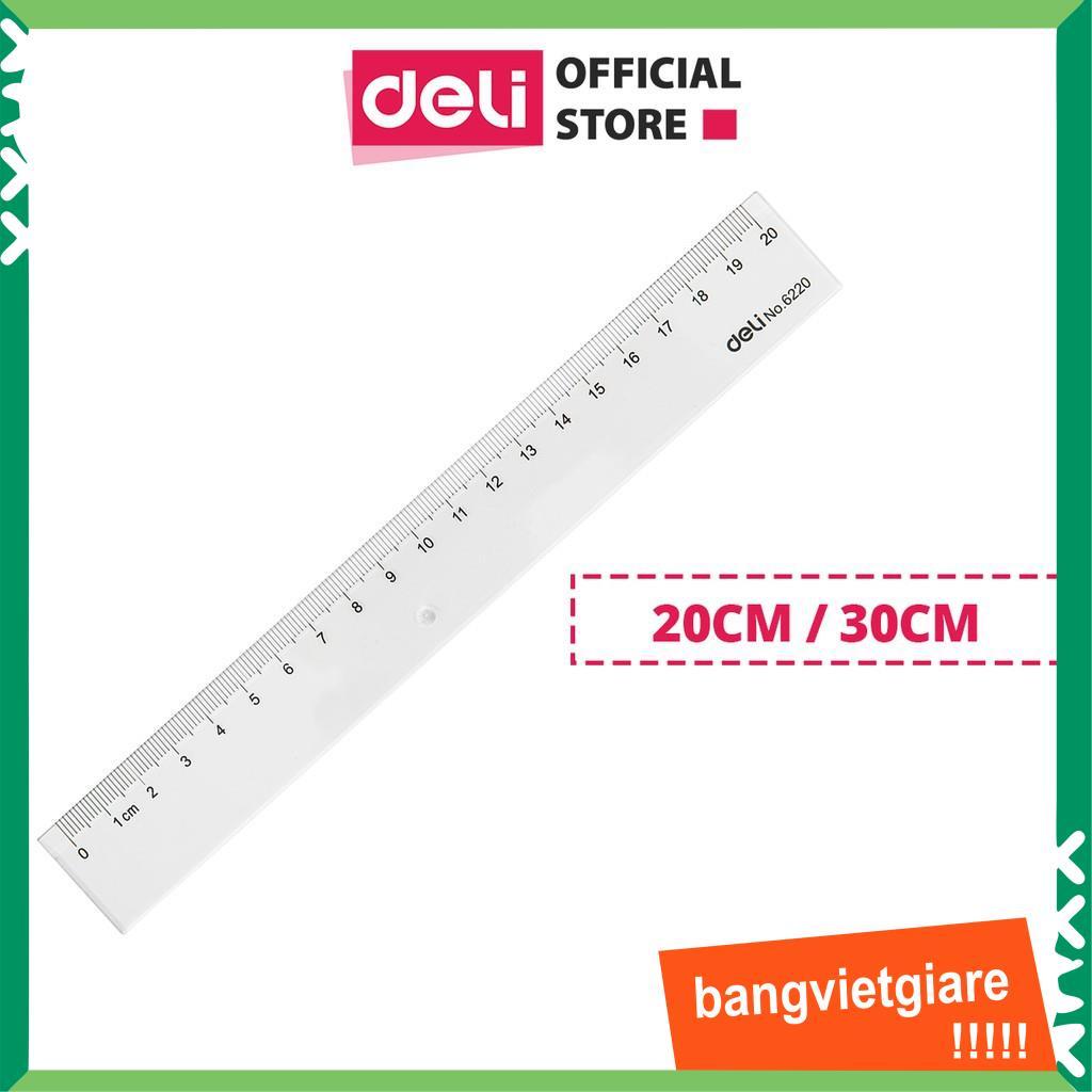 Thước kẻ Deli trong suốt - 20/30cm - 1 chiếc - E6220/ E6230