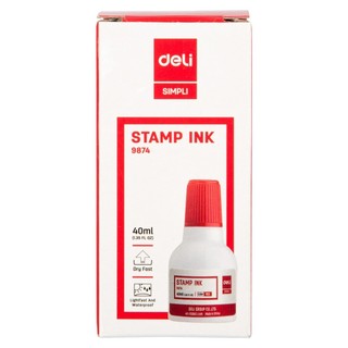 Mực dấu 40ml Deli, Đỏ - E9874