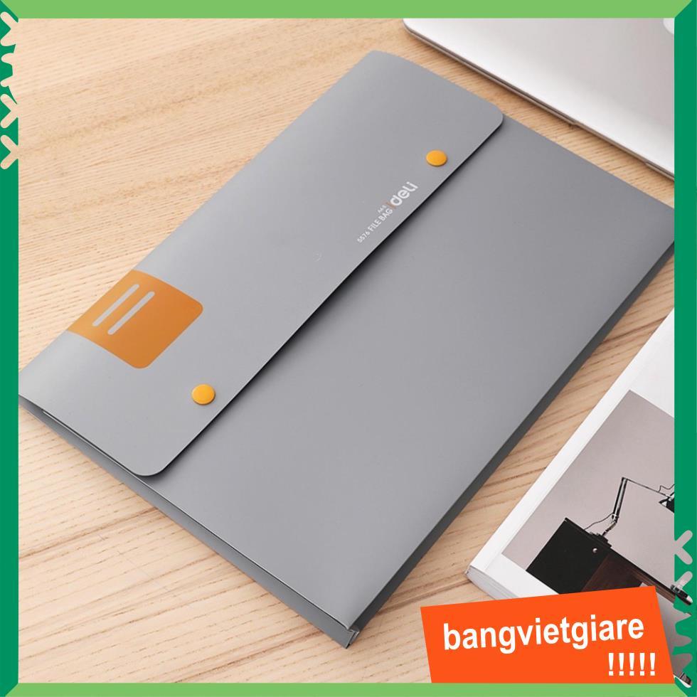 Cặp tài liệu 1 ngăn Deli 5576 có 2 nút bấm