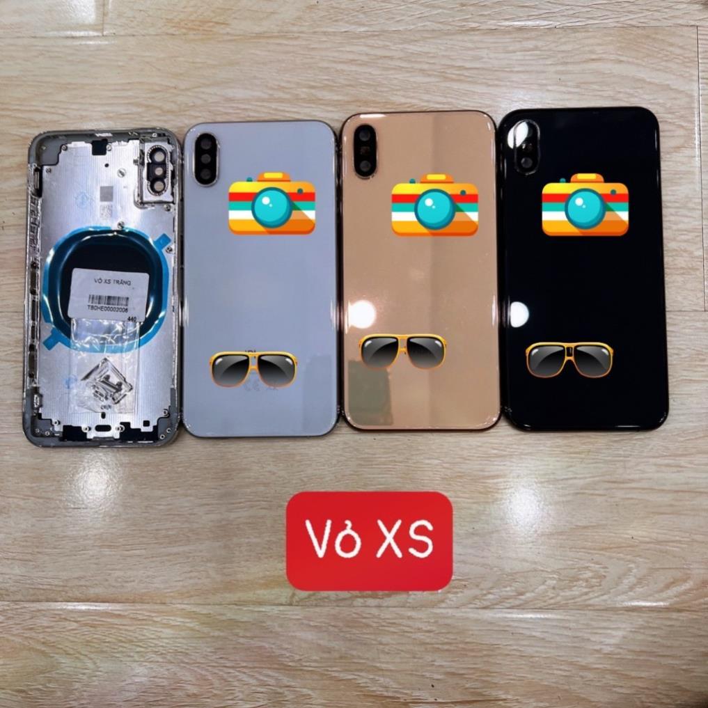 XS BỘ - Lưng vỏ dùng cho máy iphone xs có viền khung có kính camera - nắp lưng ip xs có lens - nắp p
