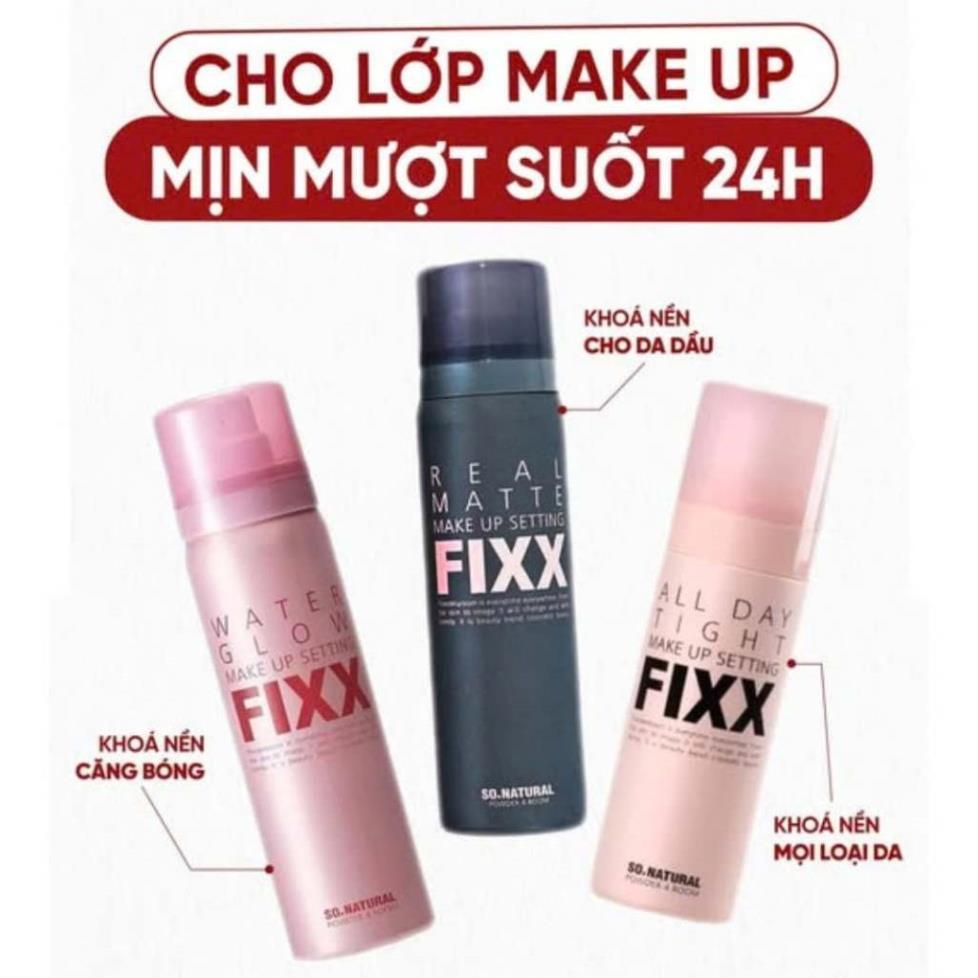 (120ml) Xịt Khóa Makeup Fixx So Natural, Xịt Fixx giữ lớp make up