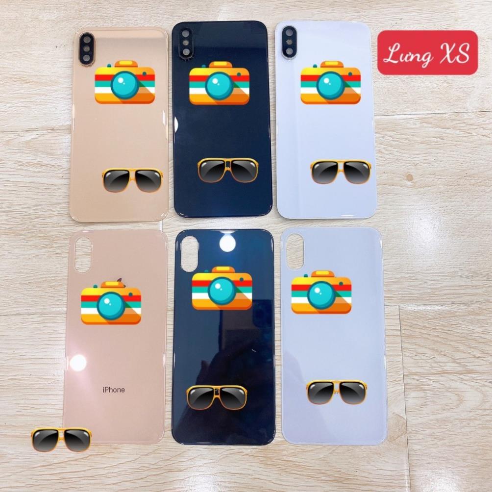 XS có kính cam - Lưng vỏ dùng cho máy iphone xs có kính camera - nắp lưng - nắp pin - lưng pin có vi