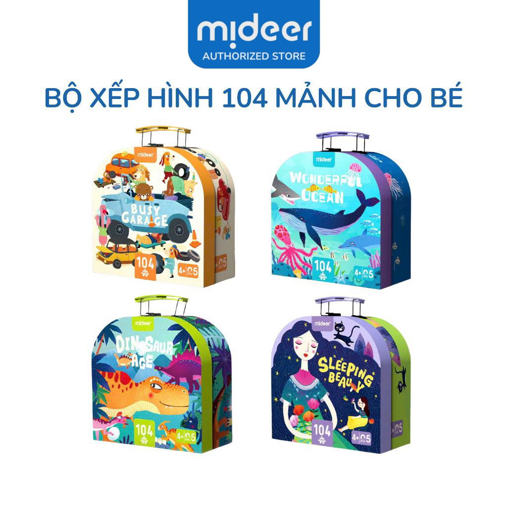 Bộ xếp hình cho bé lắp ráp Mideer Vali Gift Box Puzzle bé trai và bé gái 5 6 7 8 9 tuổi