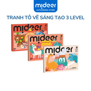 Tranh Tô Màu Kết Hợp Vẽ Sáng Tạo 3 Cấp Độ Mideer Brain Gamebook Phát Triển Tư Duy Cho Bé