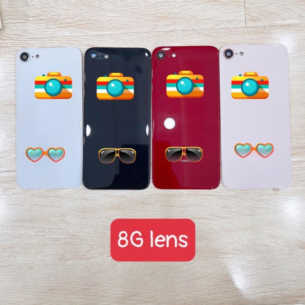 8G LENS - Lưng vỏ dùng cho máy iphone 8g có kính camera, nắp lưng, nắp pin ip 8G có lens, viền cam, 