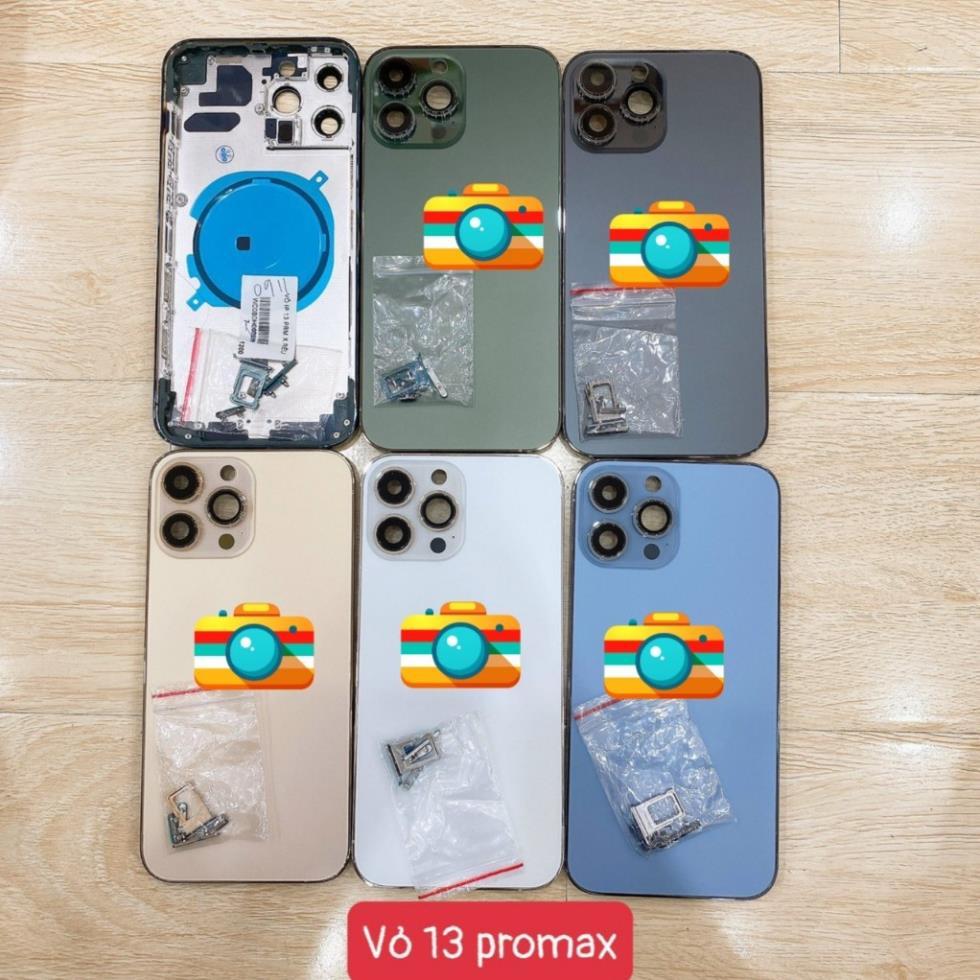 13 PRO MAX BỘ - Lưng vỏ dùng cho máy iphone 13 pro max có khung sườn, viền kính camera ngoài - nắp p