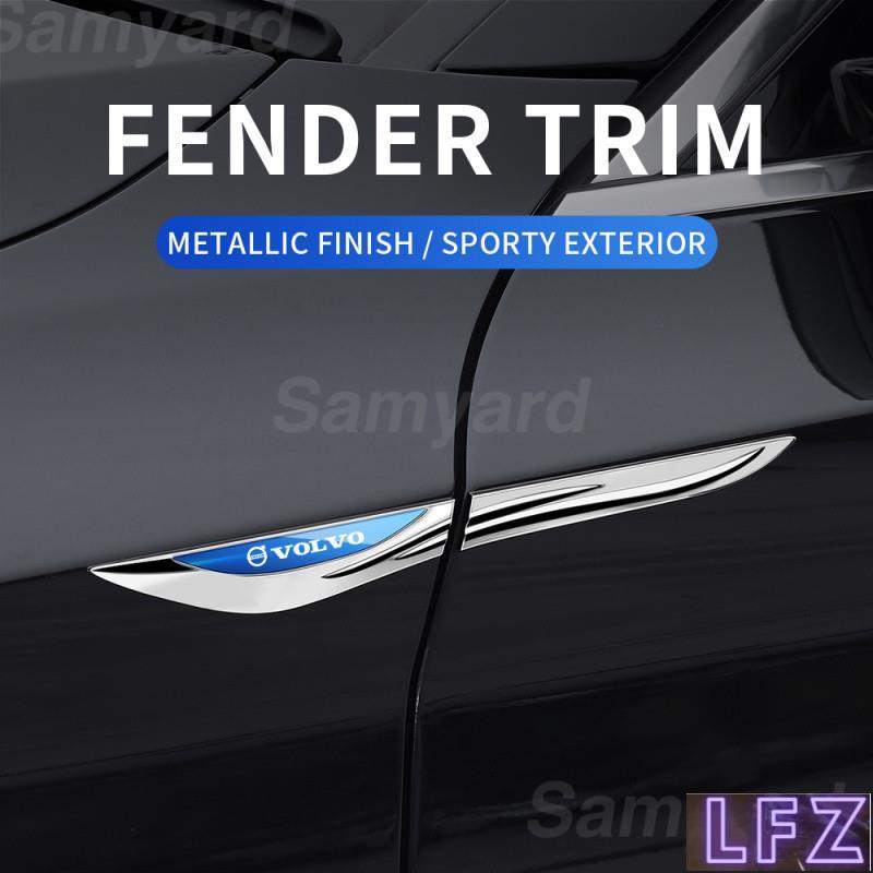 1 Cặp Xe Fender Cánh Bên Biểu Tượng Huy Hiệu Kim Loại Cho Volvo XC40 XC60 XC90 C40 EX30 EX90 V90 EM9