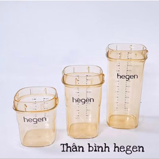 [Tách set - no box]Thân bình sữa 150ml/240ml/330ml | Bộ nắp và cổ bình | Nắp bình Hegen chính hãng mẹ chọn