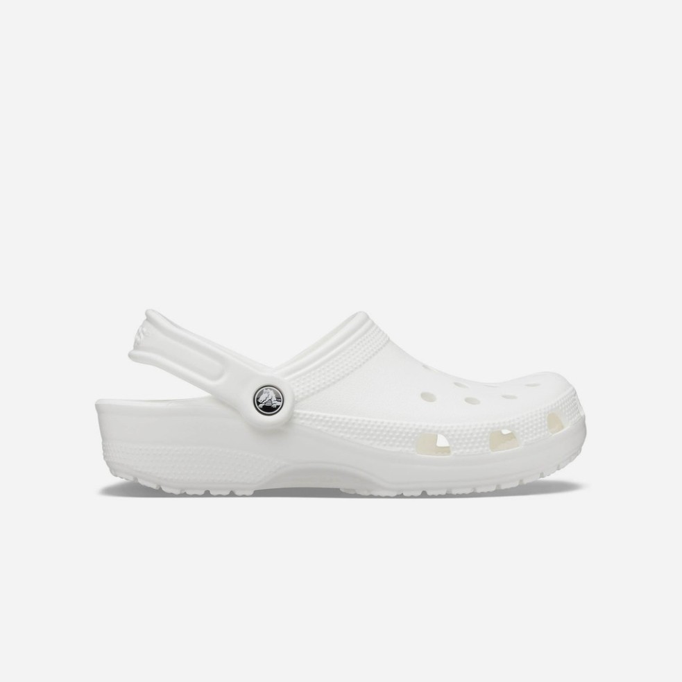 Giày Clog Unisex Crocs Classic - Trắng - 10001-100 ADS01 LS100 B000