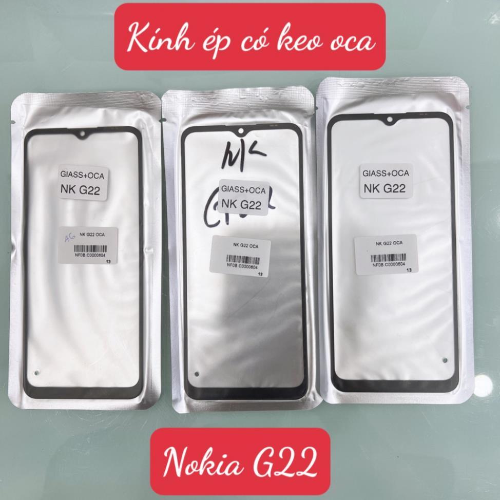 Kính ép màn hình có keo oca nokia g22 - kính ép liền keo kính nokia g22