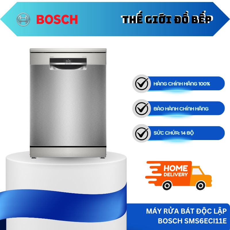 Máy Rửa Chén Bosch SMS6ECI11E Serie 6 – 14 Bộ – 6 Chương Trình Rửa Cơ Bản – TGB