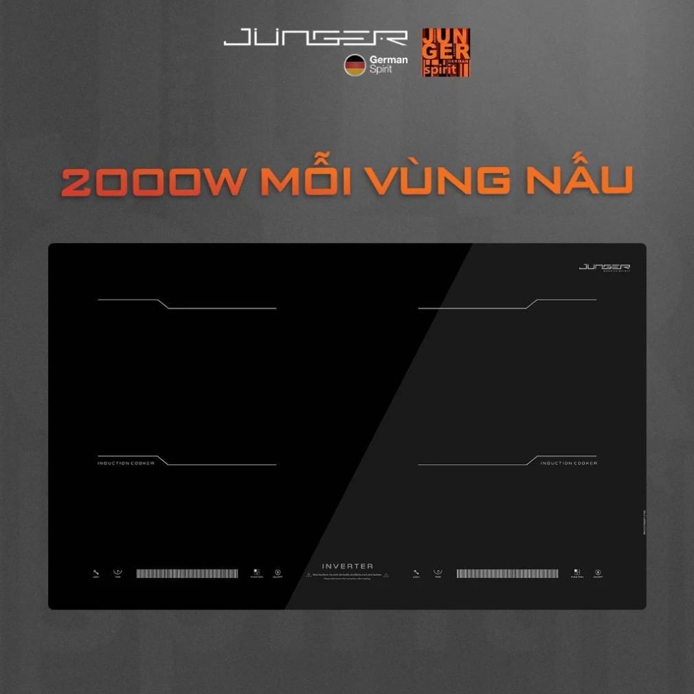 Bếp từ 2 vùng nấu Junger NKD-22+/MK-22 - Có Inveter - Bảo hành 36 tháng