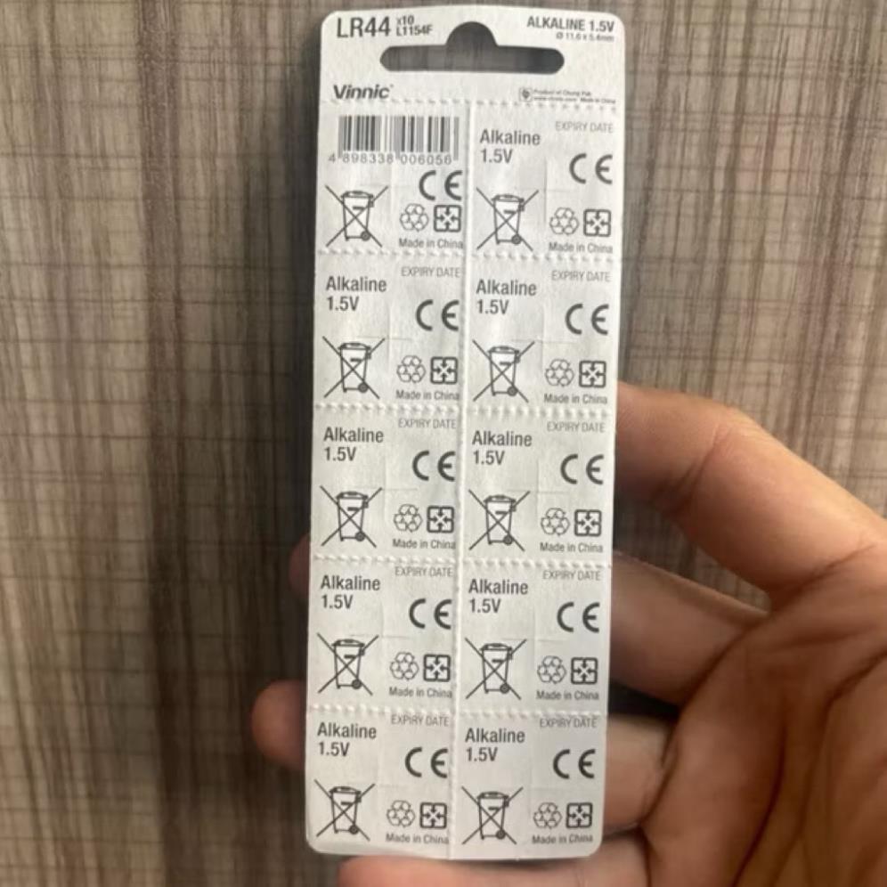 Vỉ 10 viên pin LR44H thay thế cho pin ổ khoá báo động