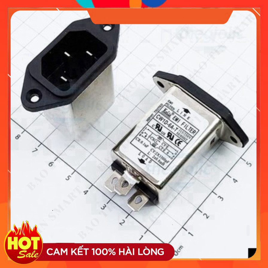 CW1D-6A-T Bộ Lọc Nguồn 1 Pha 6A 115/250V ChipViet Store