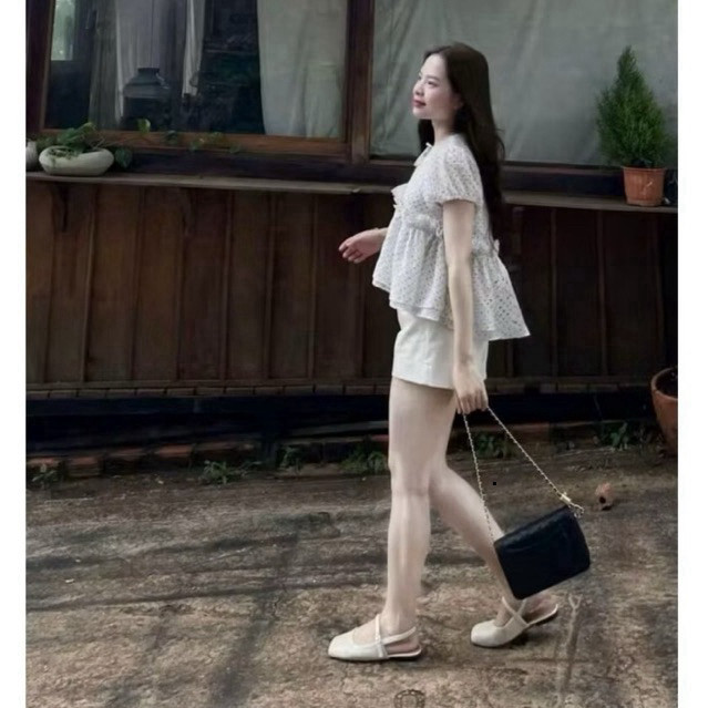 Áo Babydoll Cổ V Chấm Bi LÂM TÚ CLOTHING MA7090 | BigBuy360 - bigbuy360.vn