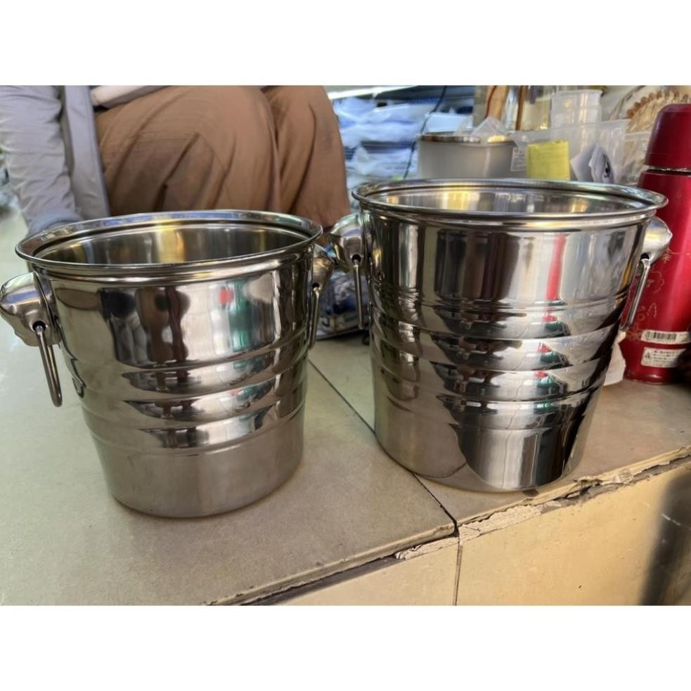 Xô đựng đá bằng inox 304, xô ướp lạnh