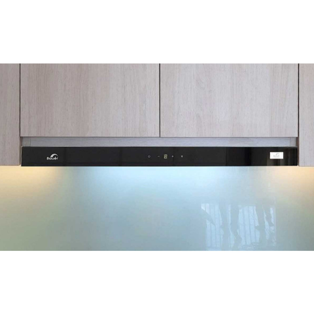 Máy hút mùi bauer BC 7002T Kiểu máy slim âm tủ, Động cơ Turbin, Điều khiển cảm ứng kéo ra mở