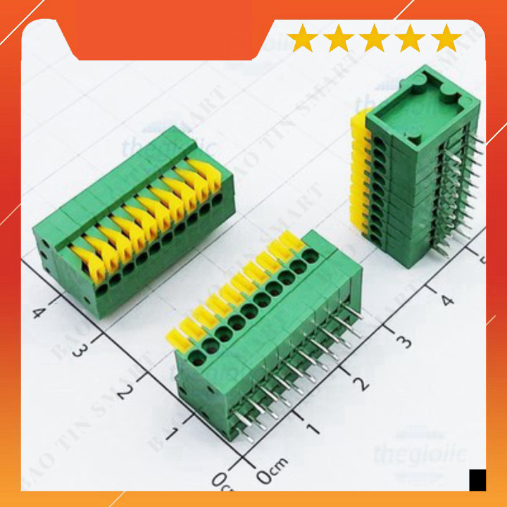 [2 Cái]- KF141-2.54-10-R Terminal Block 10 Tiếp Điểm Cắm Dây Ngang 2.54mm 150V 2A