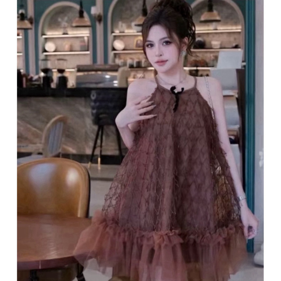[Luna chọn] ĐẦM BABY DOLL TIỂU THƯ REN RUA PHỐI  BÈO LƯỚi DÀNH CHO NỮ DỂ THƯƠNG Shop Bơ Store Luna