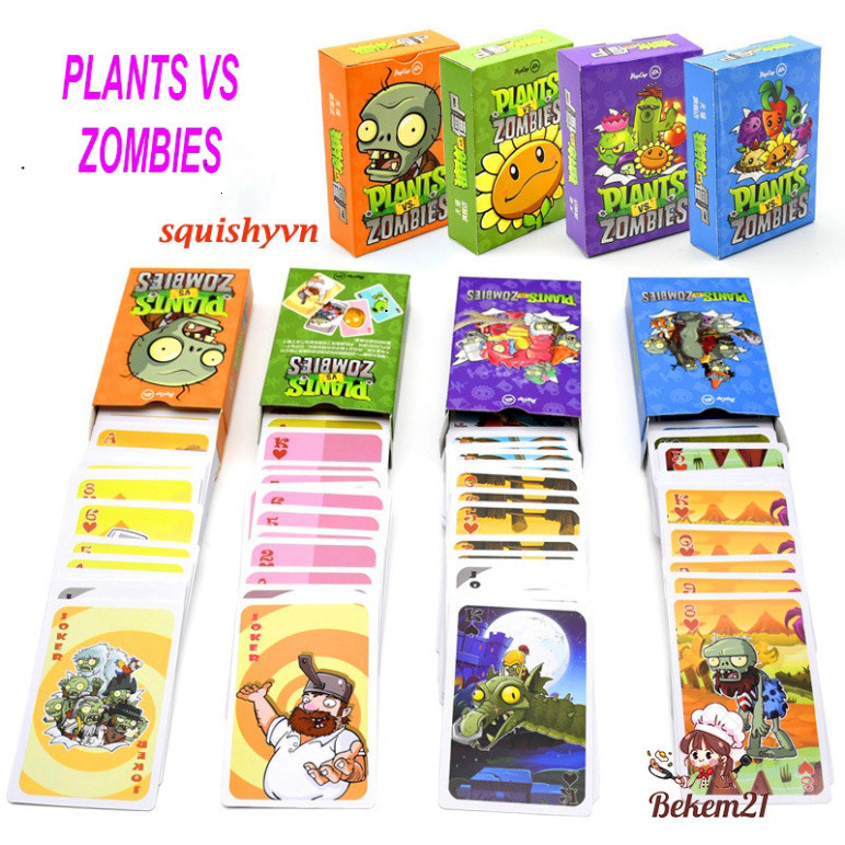 224 lá thẻ bài Plants vs zombie Bộ Nhân Vật Zombie Vs Plants - Mẫu Người Tuyết Rau Củ - 7998.3
