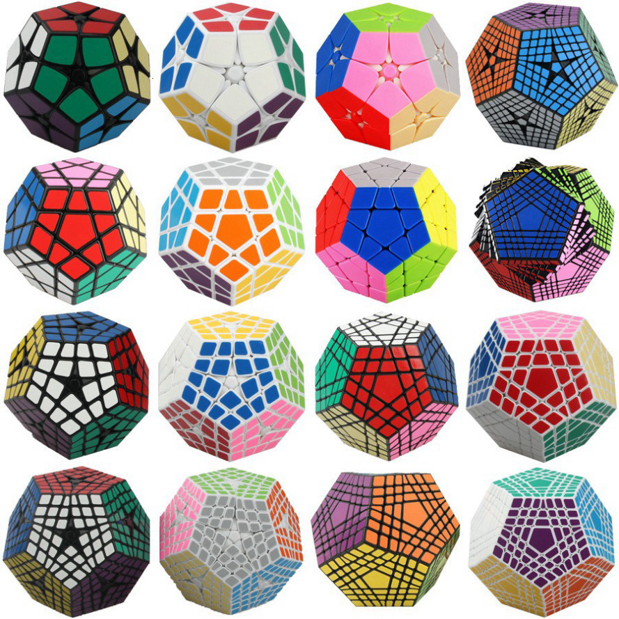 Bộ Sưu Tập Khối Rubik Carbon MoYu Meilong 2x2 3x3 4x4 5x5 Tam Giác 12 Mặt Skewb Square-1 SQ-1 Megami