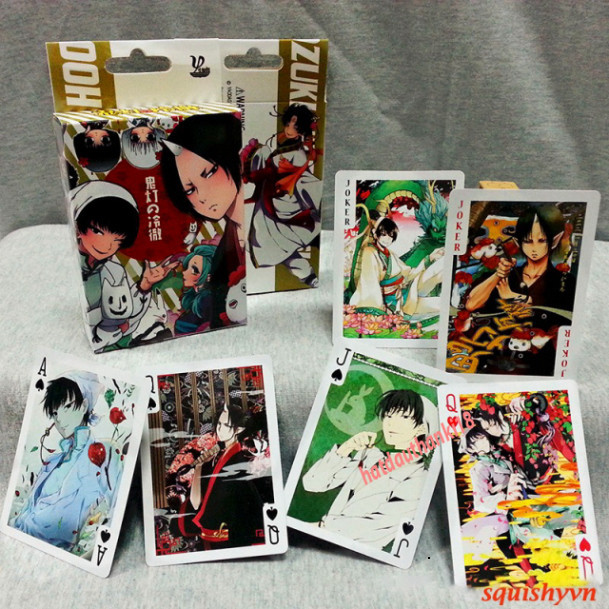 Bộ 52 lá Thẻ Bài poker Hozuki's Coolhead in hình anime manga gồm 54 lá in hình khác nhau (mẫu 1-50)