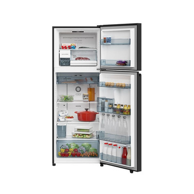 Tủ lạnh 2 Cánh 407L Hitachi HRTN6443SAMGWVN - Ngăn Đông Trên -Inverter - Grand Carbon Line, Triple Ease Zone