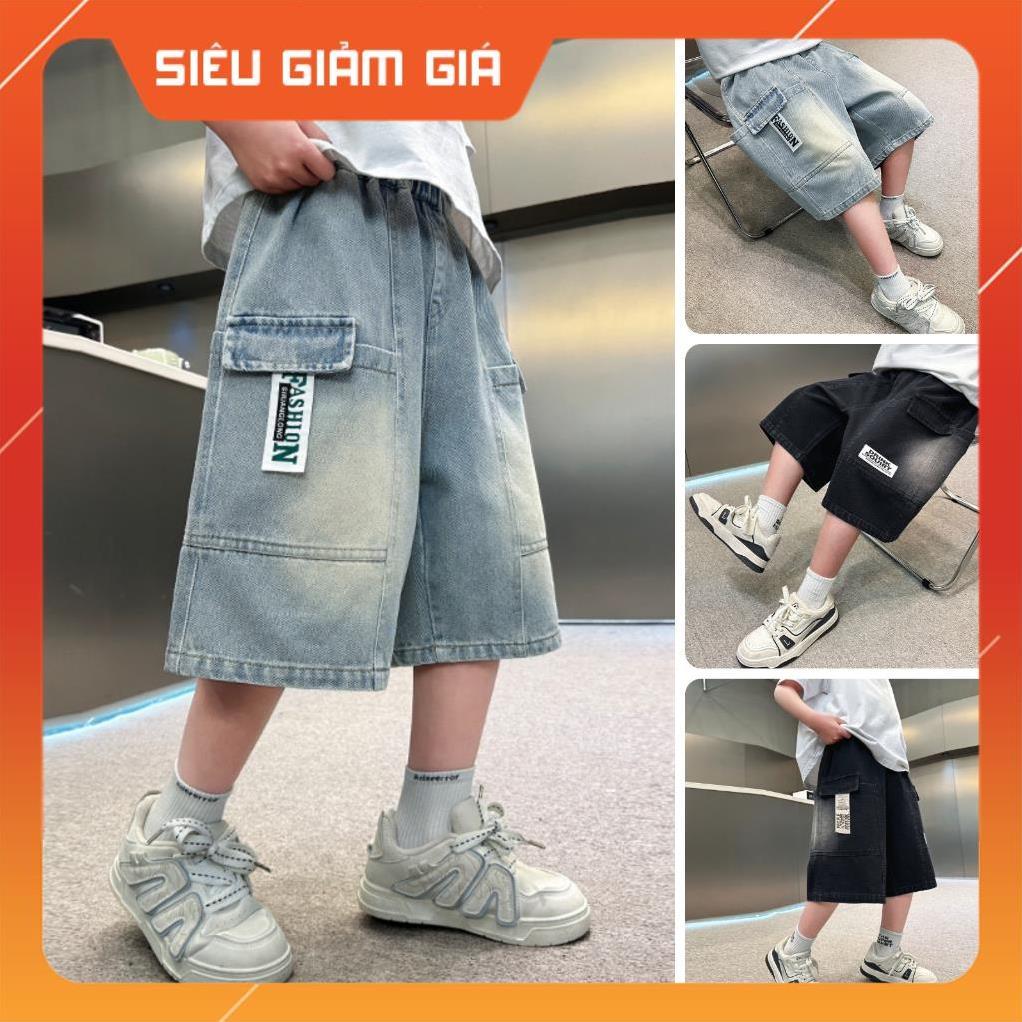 TJ9 quần short jean bé trai size đại size130-170 22-45kg quần short quần jean hiphop bé trai size đạ