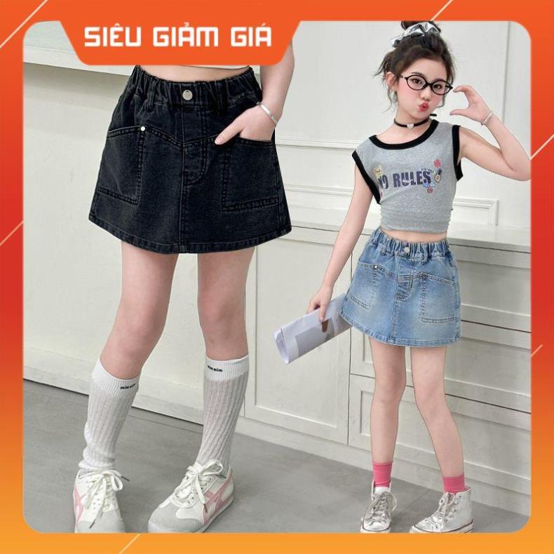GC17 chân váy jean bé gái size đại size130-170 22-45kg chân váy bé gái size đại mẫu mới sale hiện đạ