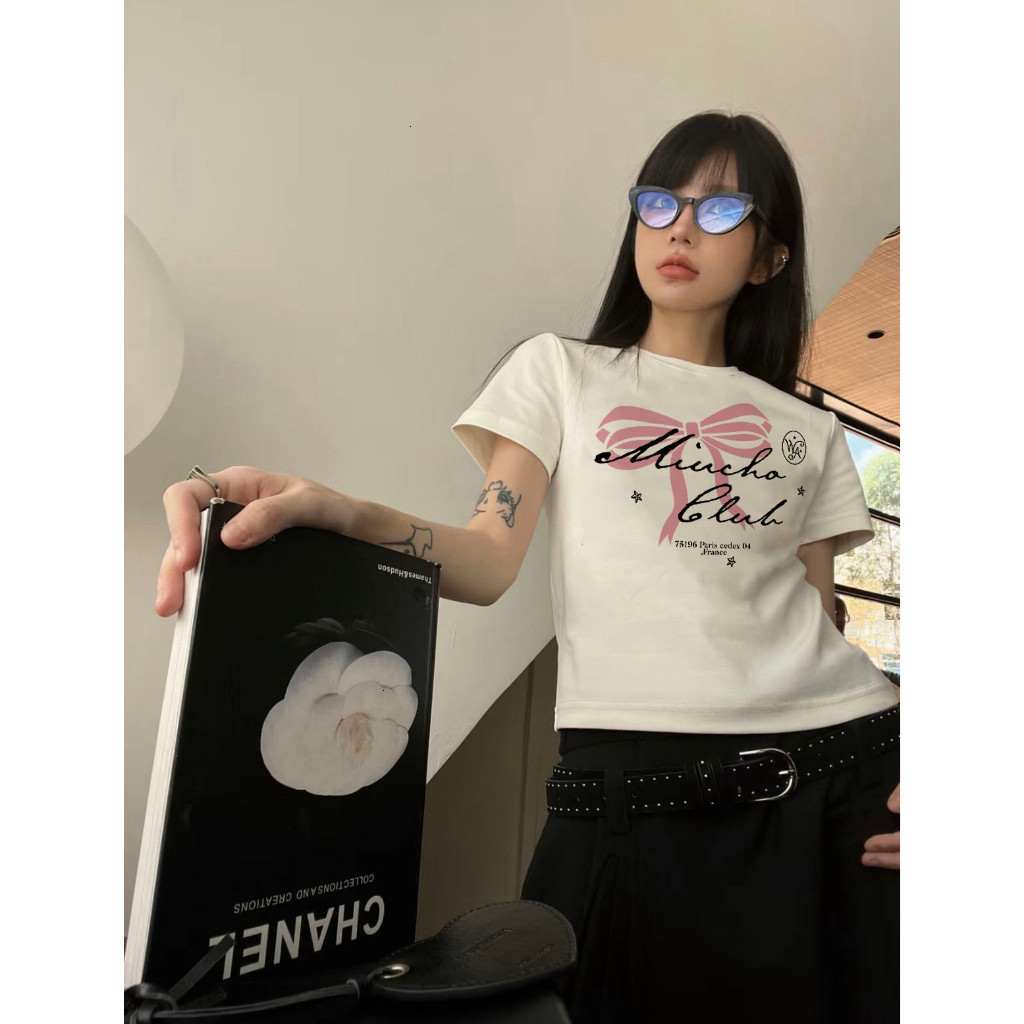 Áo thun baby tee AB222 Miucho vải in Graphic