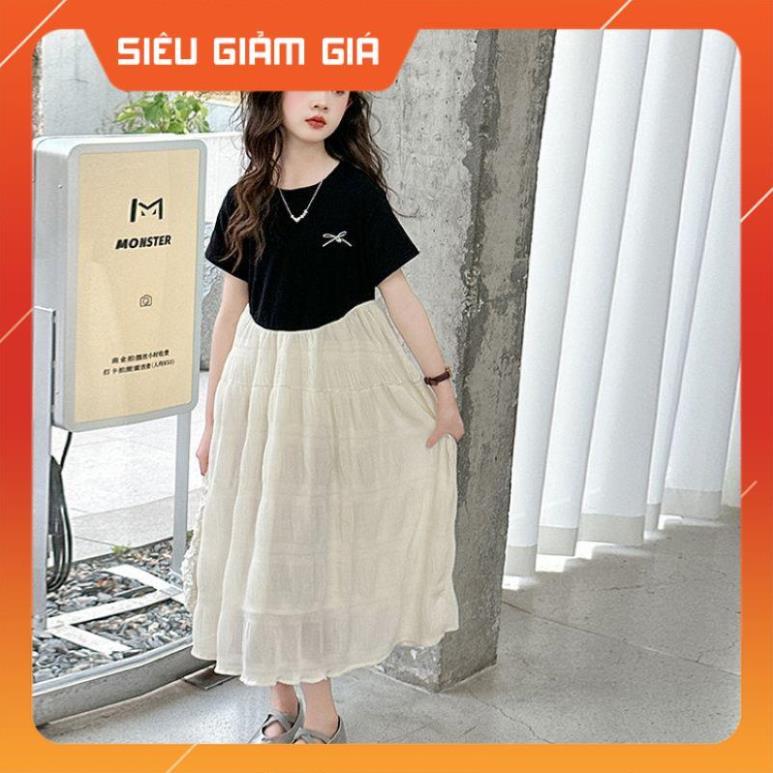 GV85a đầm váy bé gái size đại size130-170 22-45kg kiểu dáng áo thun nối với chân váy bé gái size đại