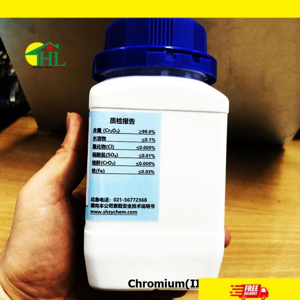 Chromium(III) Oxide Cr₂O₃ – Hóa chất phòng thí nghiệm – Lọ 500g