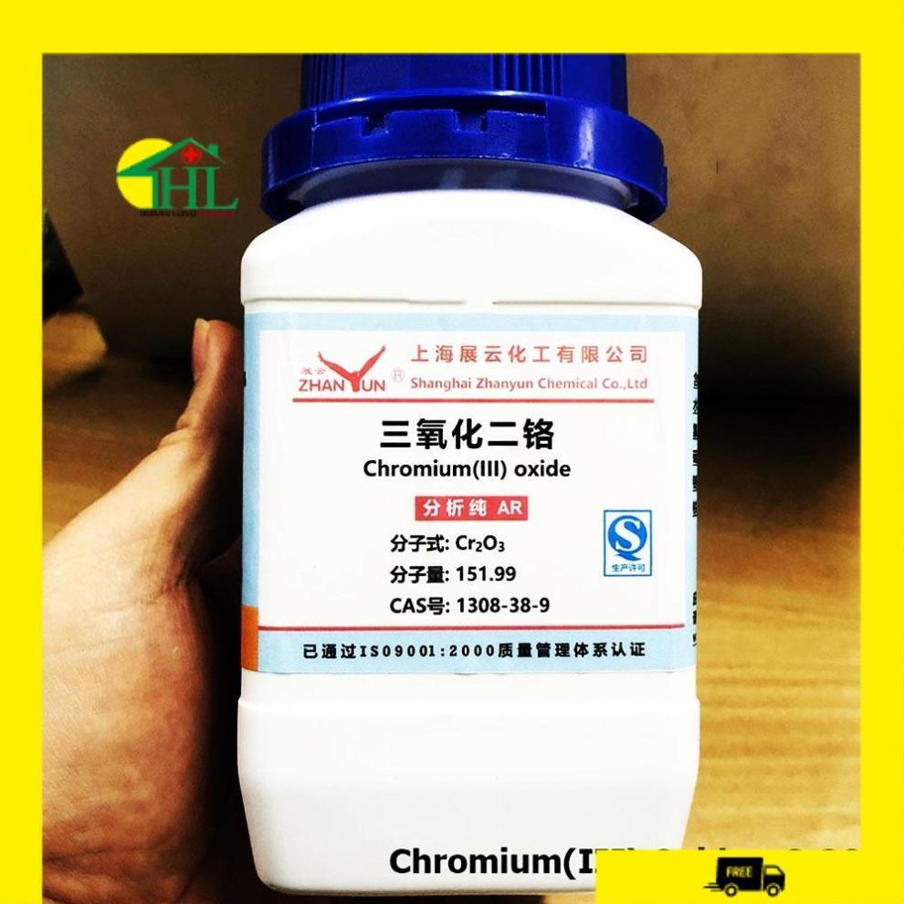 Chromium(III) Oxide Cr₂O₃ – Hóa chất phòng thí nghiệm – Lọ 500g