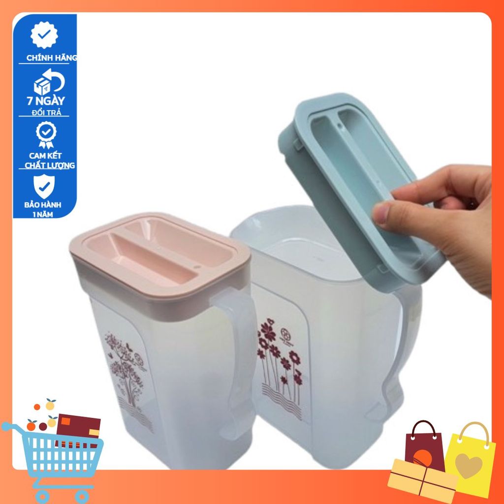 (sẵn hàng) Ca Nhựa Vuông Trong Suốt Việt Nhật (MS:6082) bình đựng nước 1.8 lít (bán chạy)6082