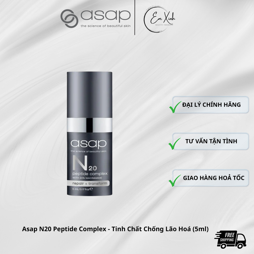 [ĐẠI LÝ CHÍNH HÃNG] Tinh chất chống lão hóa ASAP N20 Peptide Complex 5ml